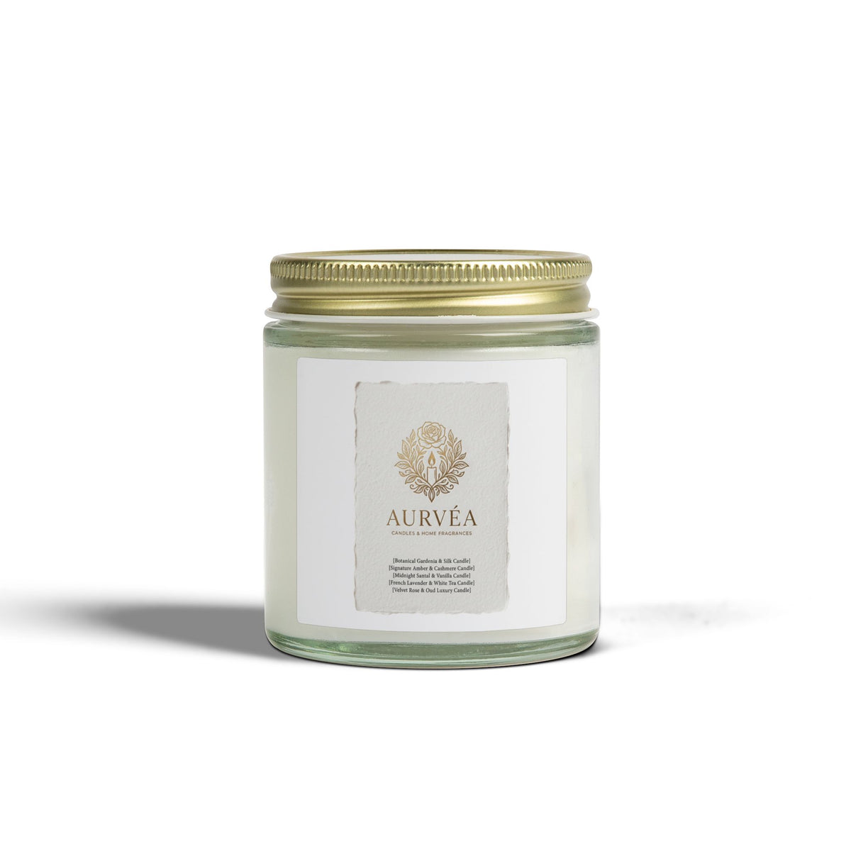 Coconut Apricot Scented Candle (4oz & 9oz) - Natural Apricot Coconut Wax Jar