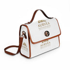 Aurvéa Logo Canvas Bag — Waterproof Leather-Trim Handbag