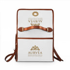 Aurvéa Logo Canvas Bag — Waterproof Leather-Trim Handbag