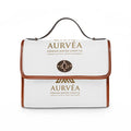 Aurvéa Logo Canvas Bag — Waterproof Leather-Trim Handbag