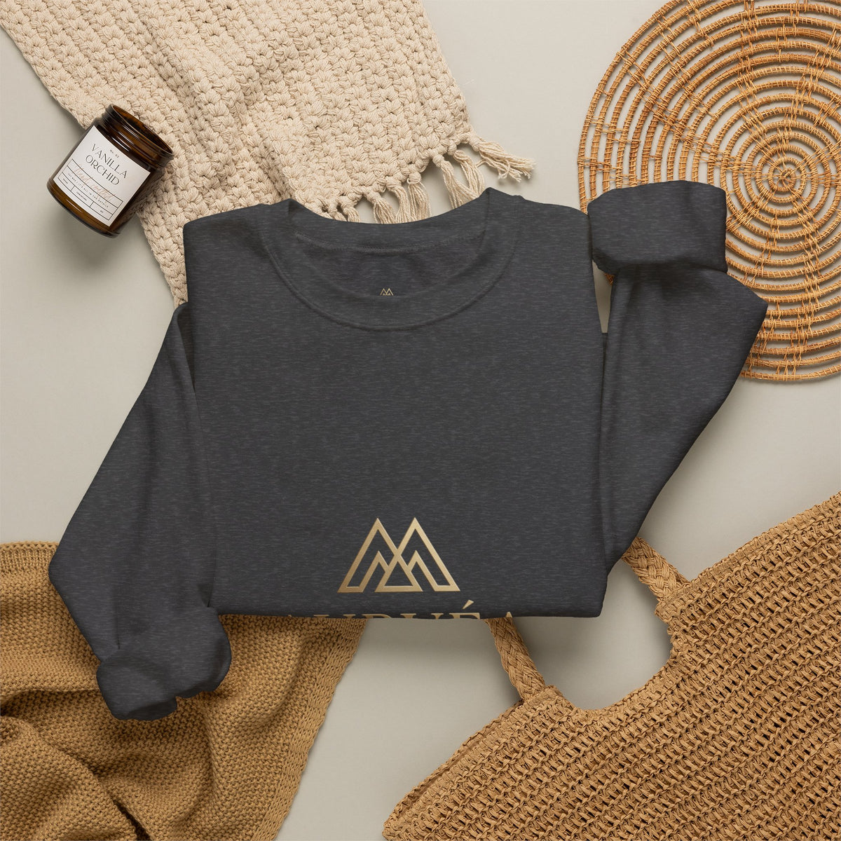 AURVÉA Logo Crewneck Sweatshirt — Minimal Luxury Brand Pullover
